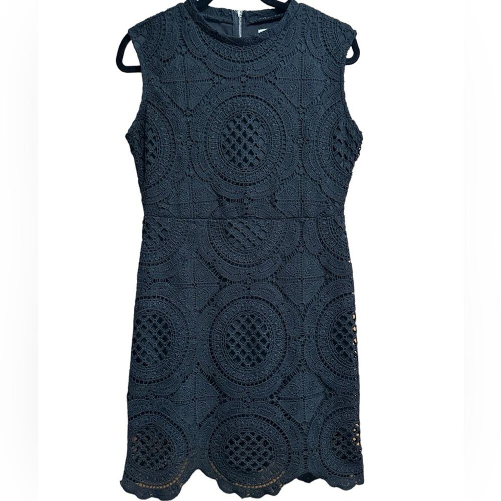 Stella Luce Black Lace Overlay Mini Sheath Dress Size XL